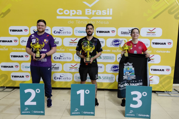 Tênis de Mesa de Foz conquista 3º lugar geral na Copa Brasil
