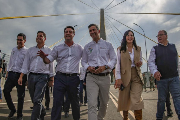 Governador Ratinho Junior e presidente do Paraguai visitam obras dos acessos da Ponte da Integração